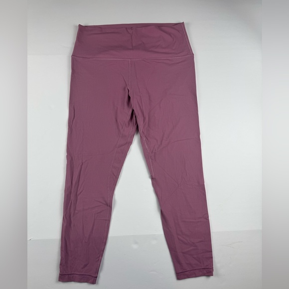 lululemon athletica Pants - Lululemon Align Ribbed High-rise pants in velvet dust size 12 inseam 24” inseam